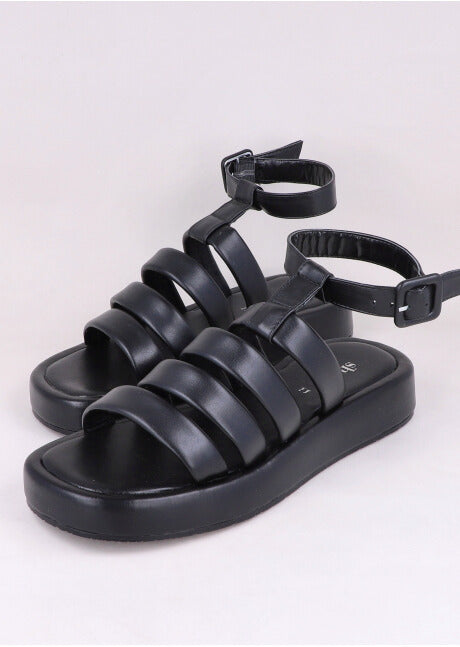 Flat gladiator sandals BLACK