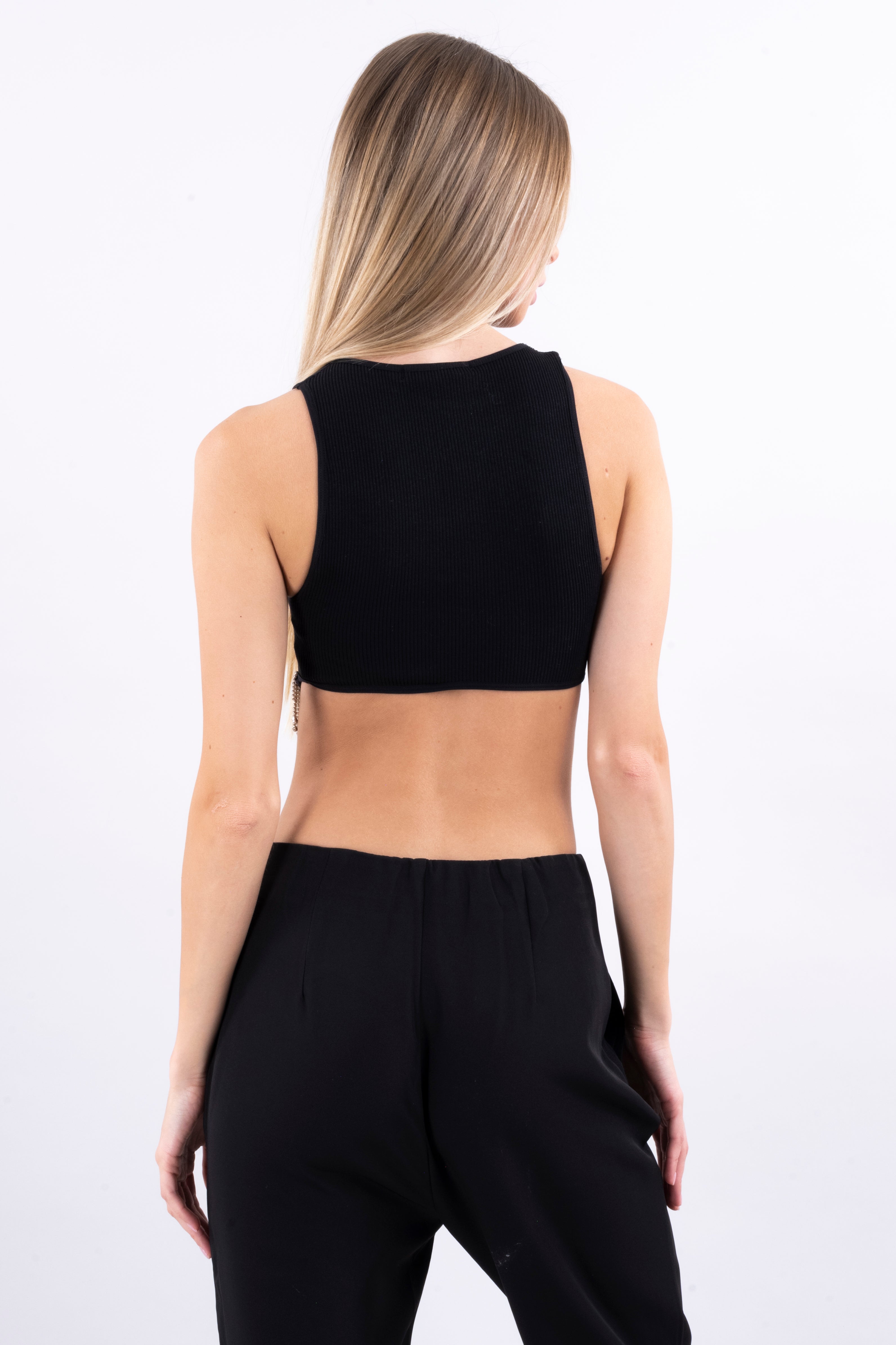 Top fringes BLACK