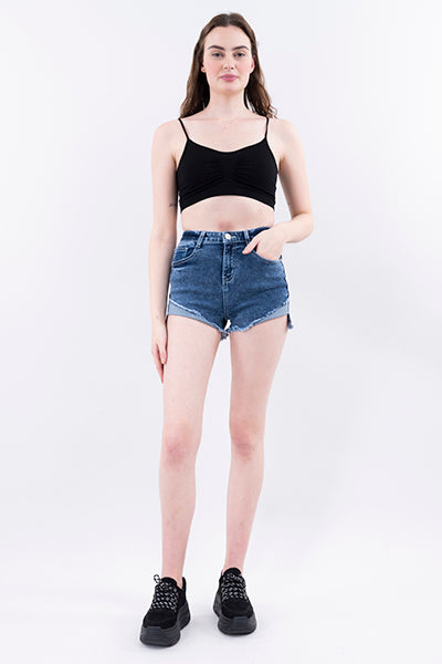 Short denim hem ACID WASH