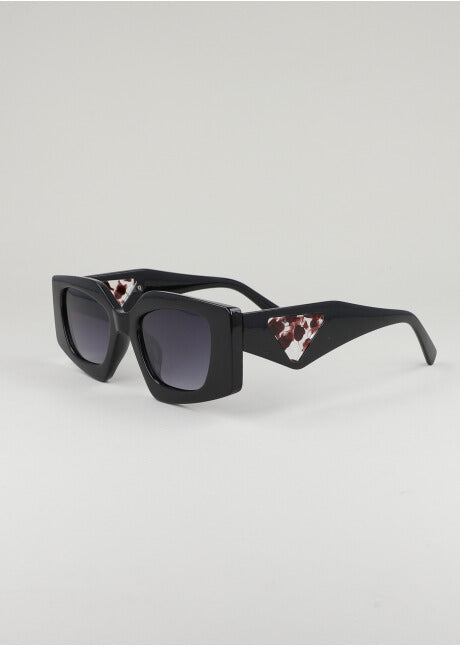 Rectangular lenses Wide frame BLACK