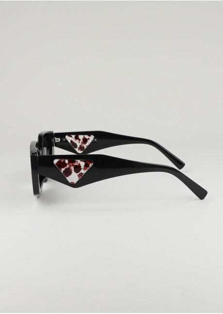 Rectangular lenses Wide frame BLACK