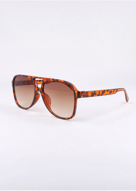 Smoked aviator lenses COFFEE