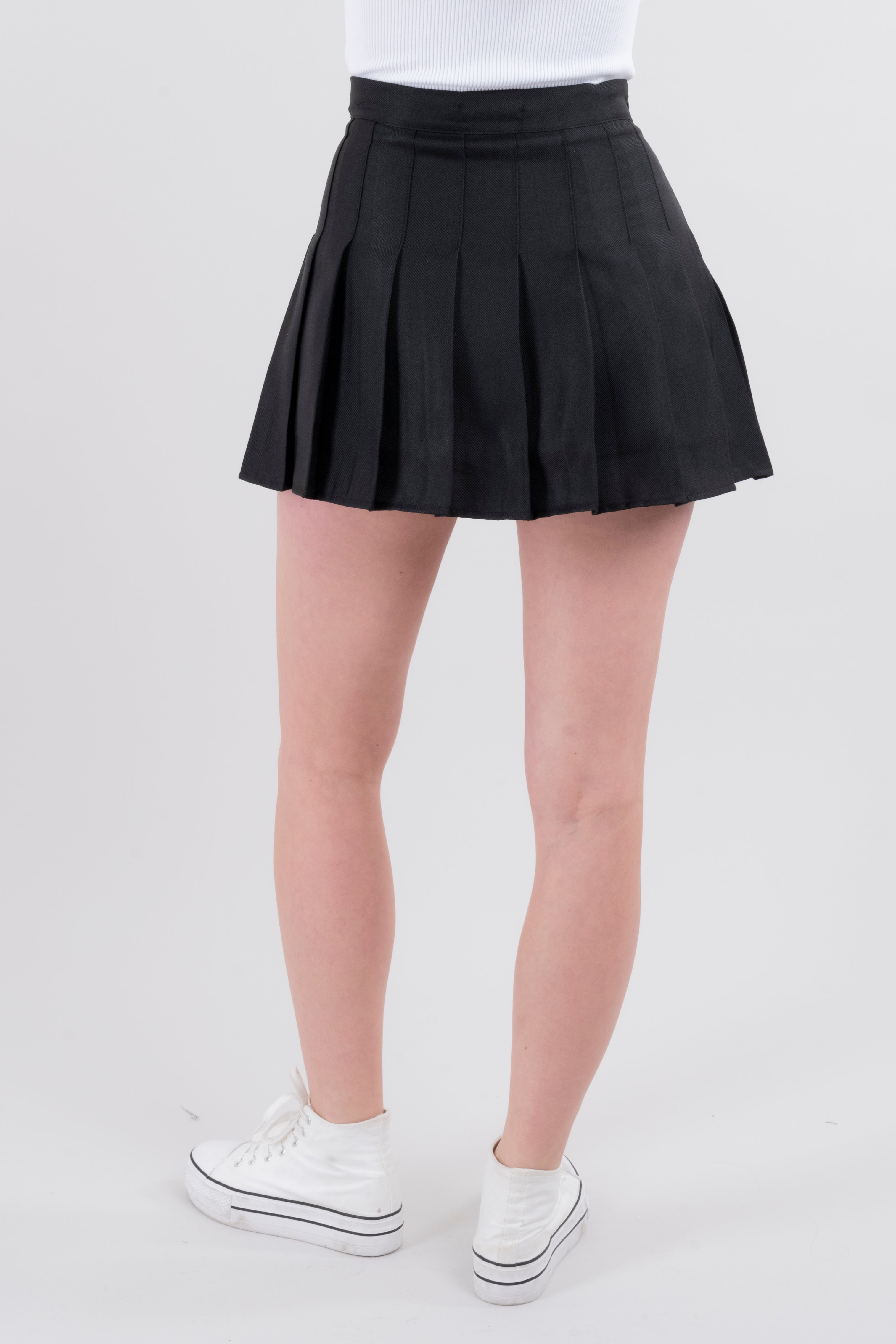 Falda mini skater cadena NEGRO