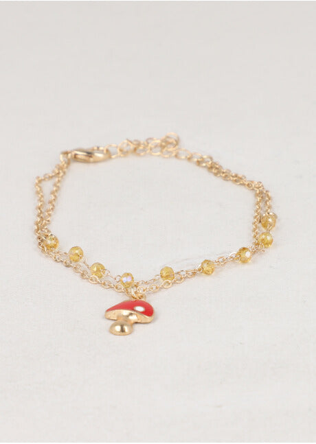 Pulsera 2 Líneas Hongo AMARILLO