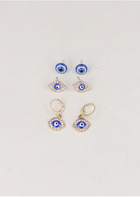 3 Pr Aretes Ojos ORO