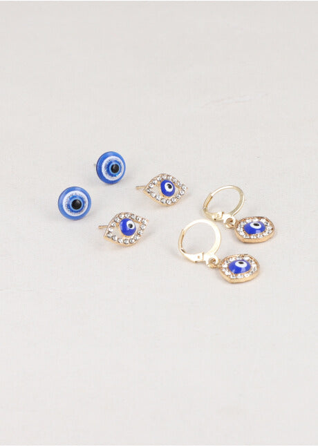 3 Pr Aretes Ojos ORO