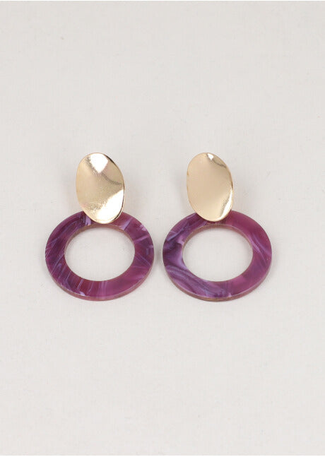 Aretes Circulo Carey MORADO