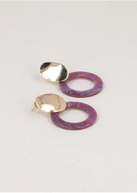 Aretes Circulo Carey MORADO