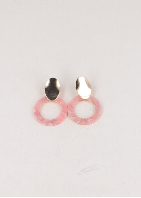 Aretes Circulo Carey ROSA