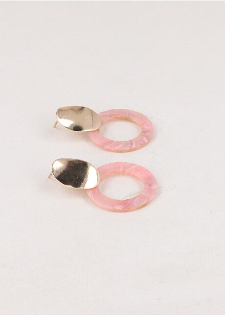 Aretes Circulo Carey ROSA