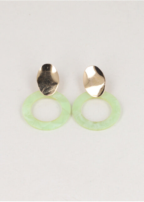 Aretes Circulo Carey VERDE