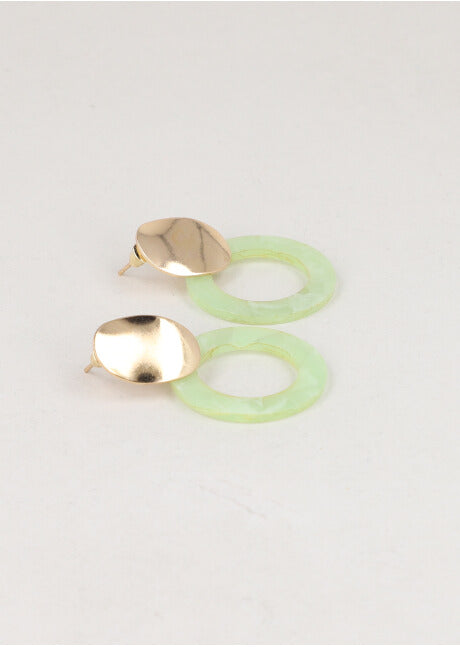 Aretes Circulo Carey VERDE