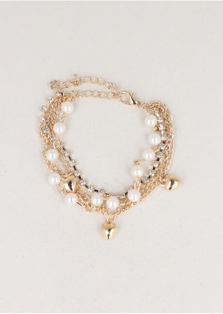 Pearls chain bracelet GOLD