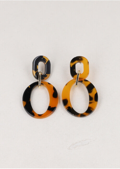 Aretes Doble Circulo Carey CAFE