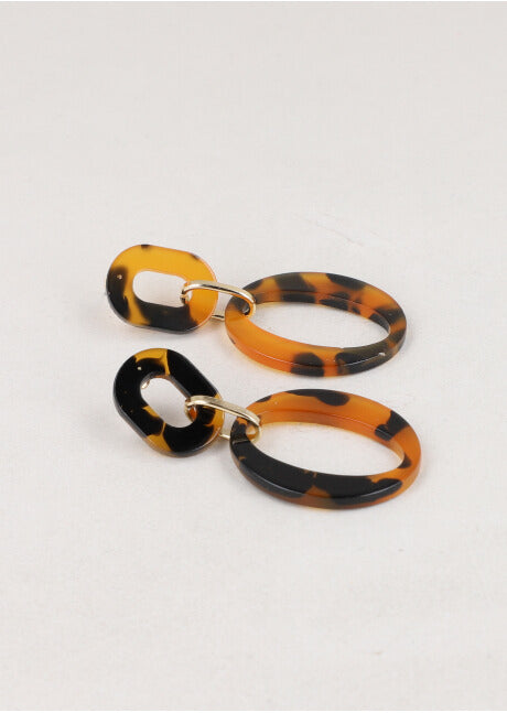 Aretes Doble Circulo Carey CAFE