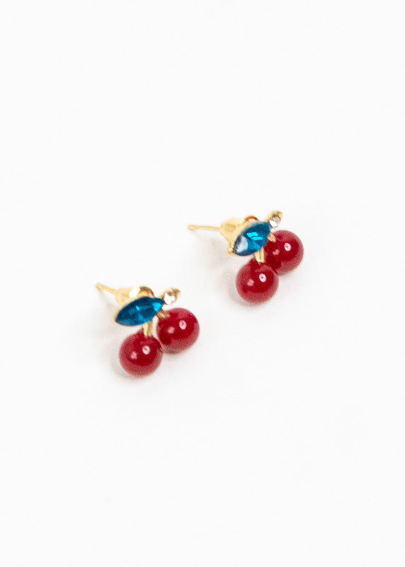 Studs cherry earrings GOLD