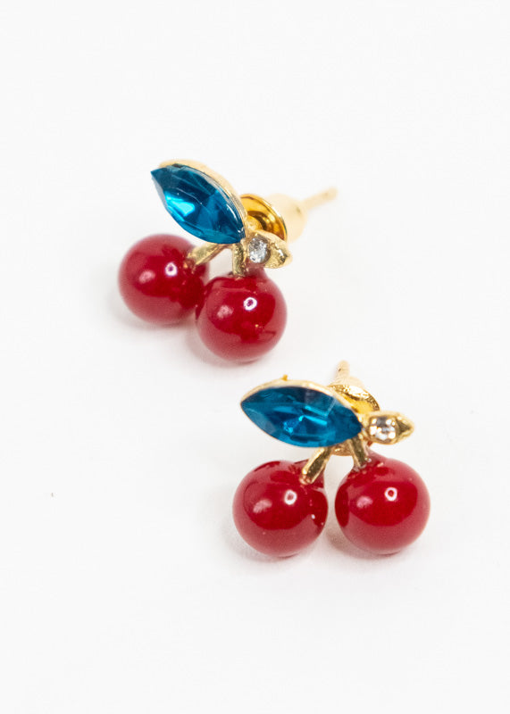 Studs cherry earrings GOLD