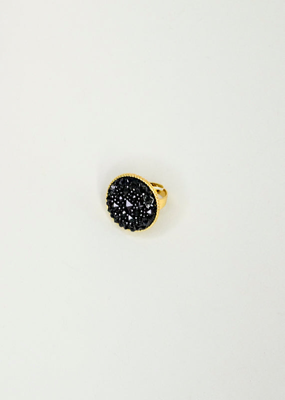 anillo circulo brillos NEGRO