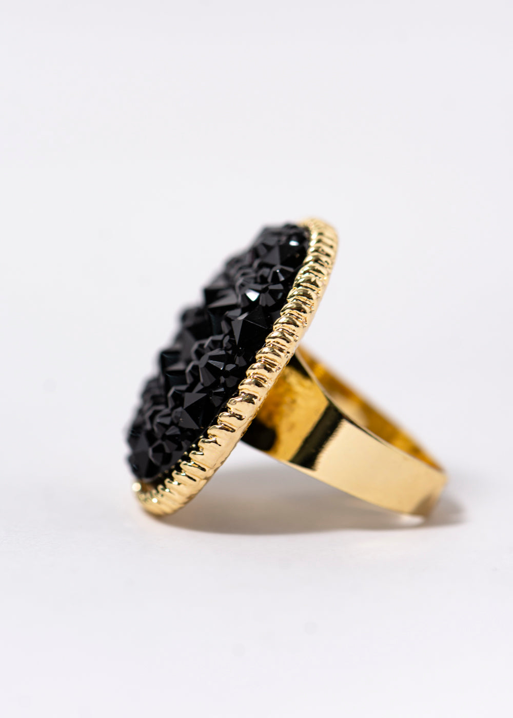 anillo circulo brillos NEGRO