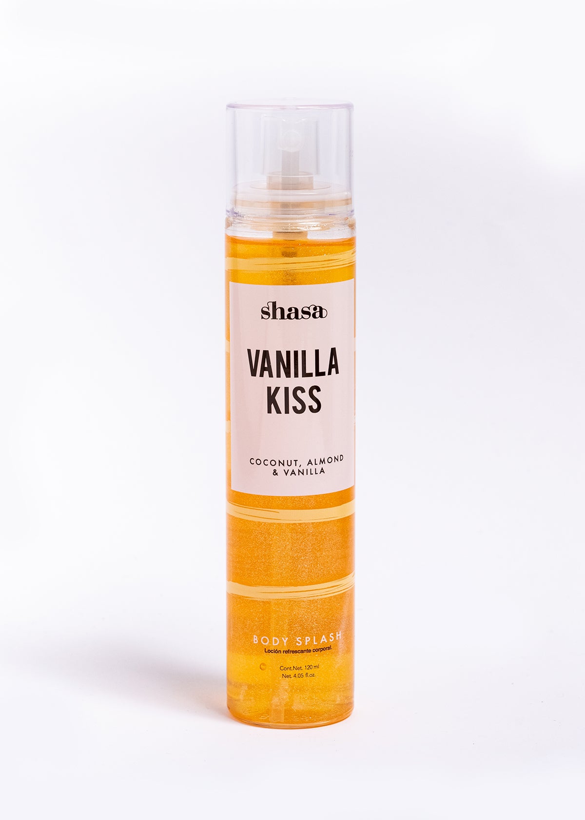 Body Splash Glitter Vanilla Kiss AMARILLO PASTEL