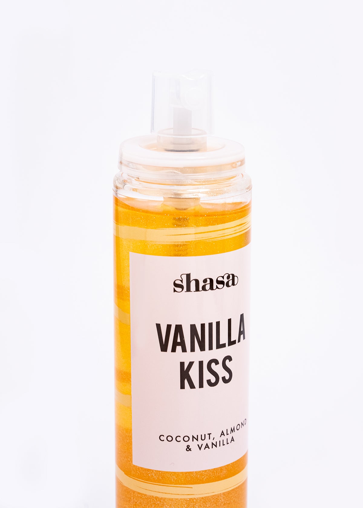 Body Splash Glitter Vanilla Kiss AMARILLO PASTEL