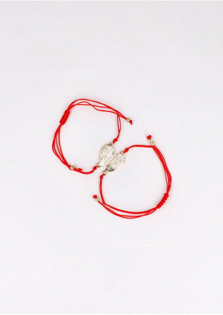 Set 2 Pulseras Corazon Rojo ROJO