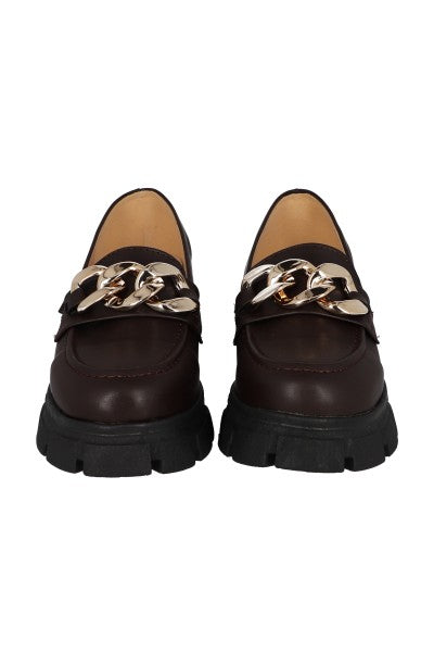 Loafers chunky cadena CAFE