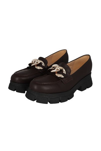 Loafers chunky cadena CAFE