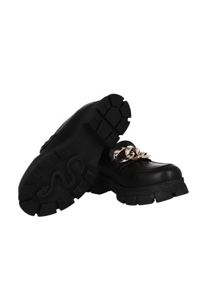 Loafers chunky cadena NEGRO