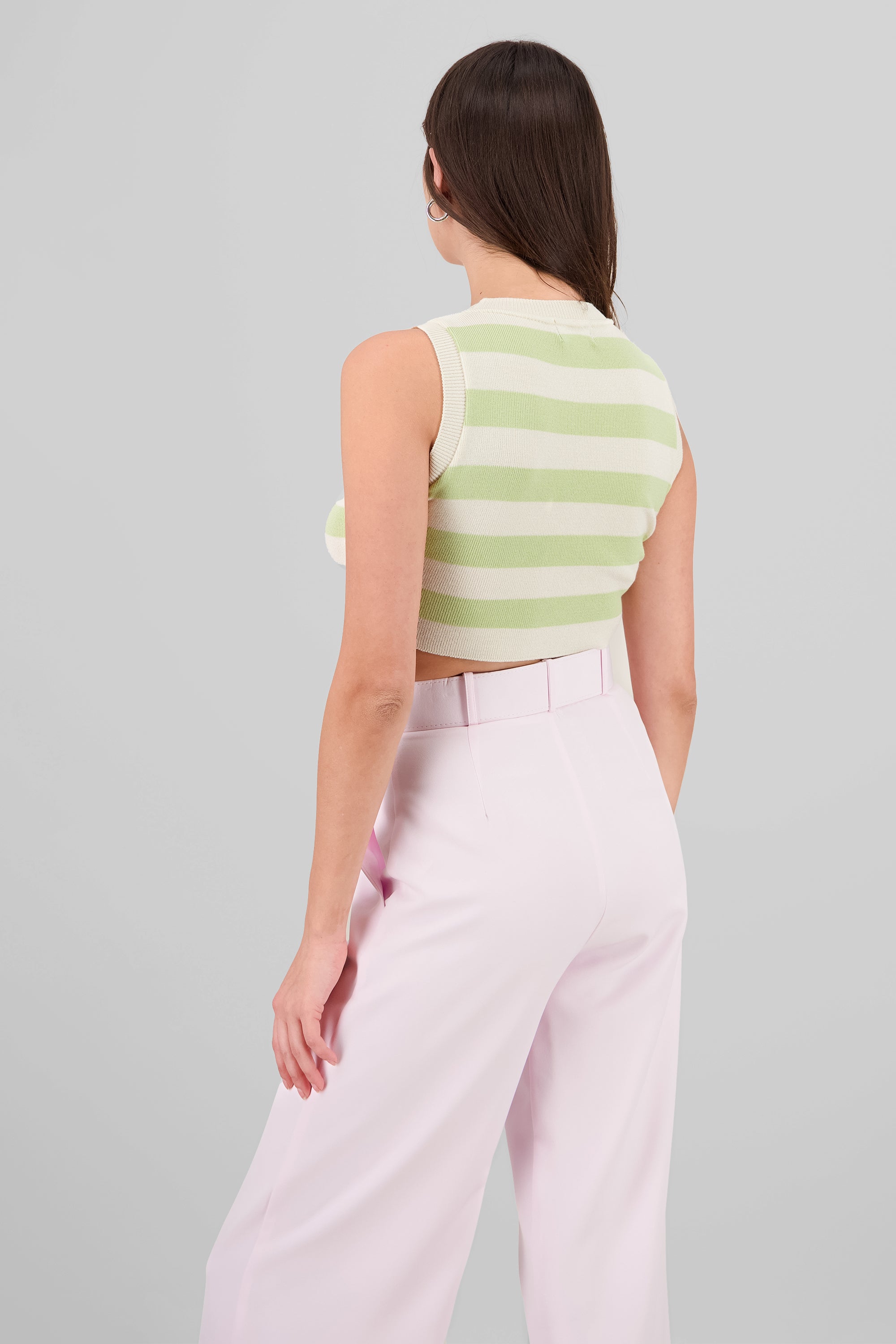 Chaleco Tejido Rayas VERDE