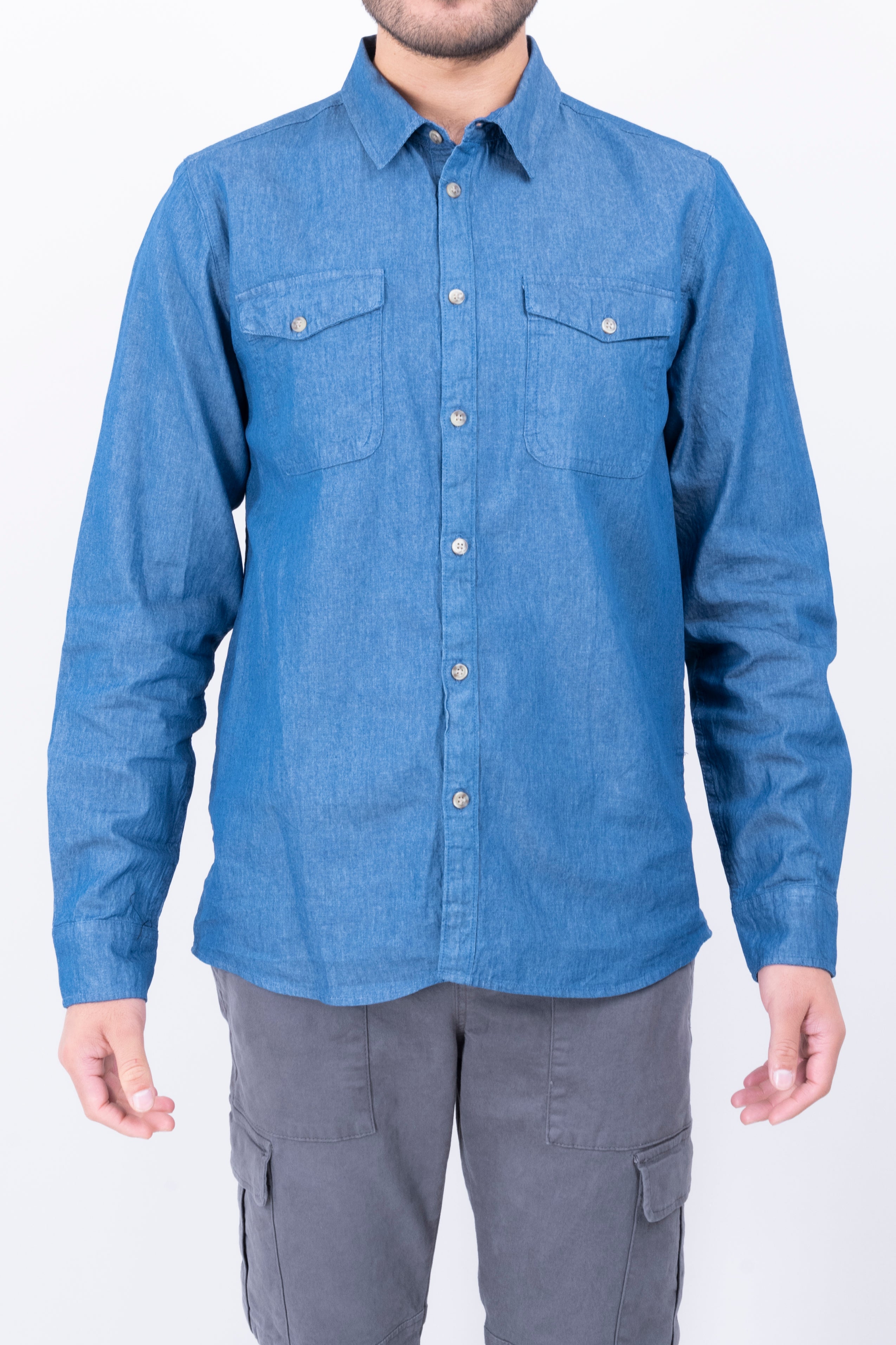 Denim Long Manga Shirt Stone