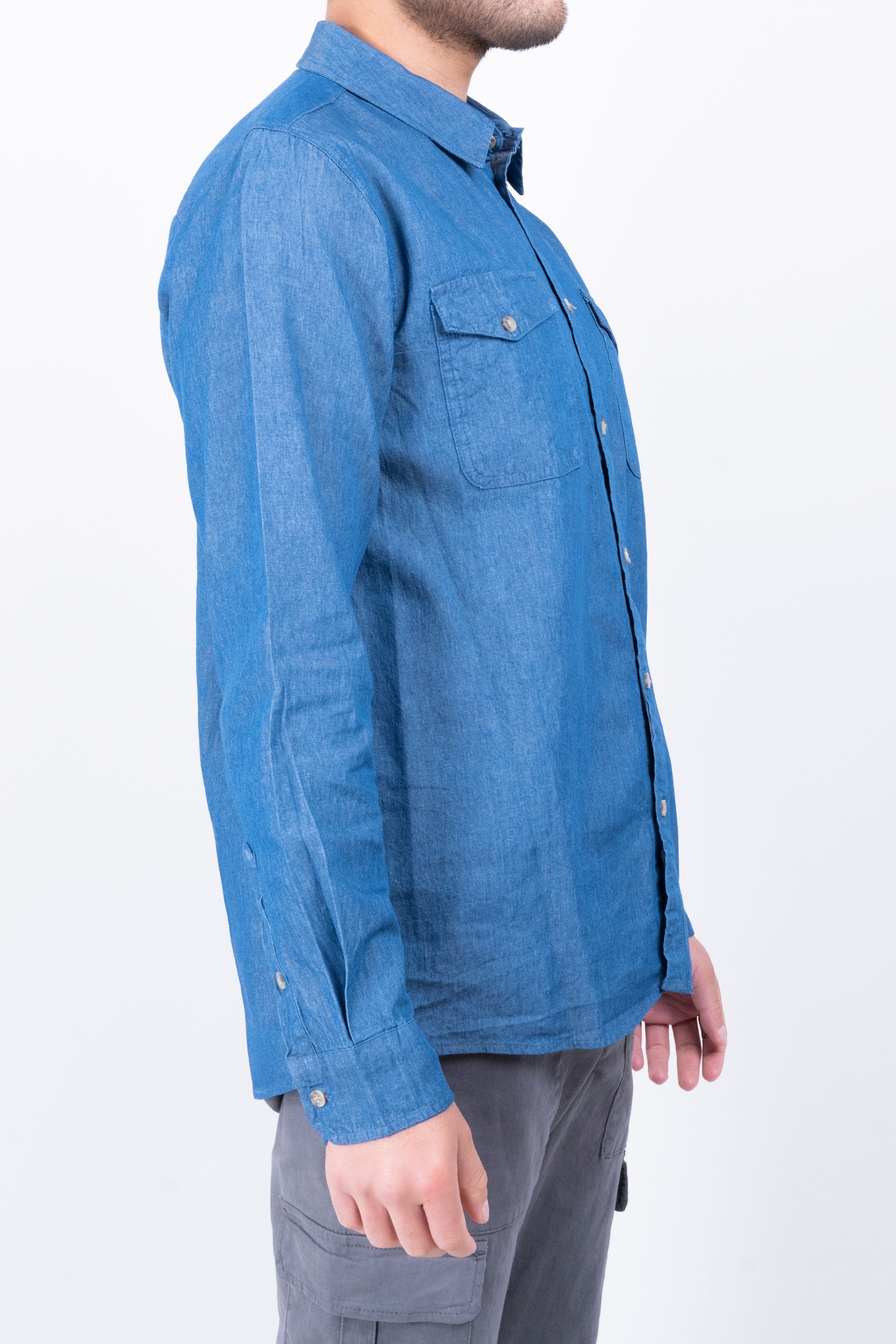 Denim Long Manga Shirt Stone