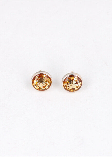 Aretes Circulo Glitter AMBAR