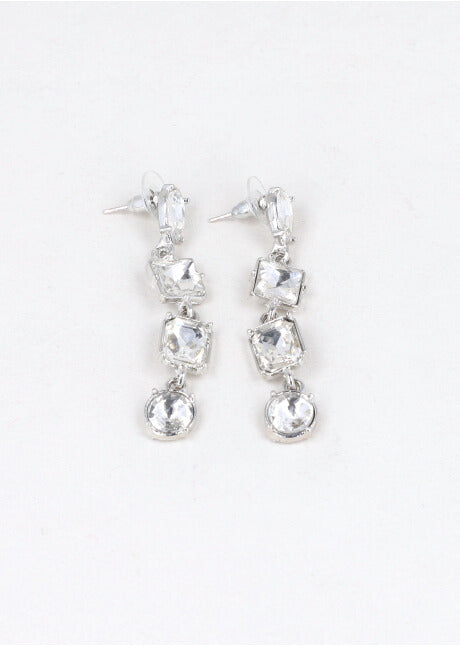 Crystal earrings SILVER