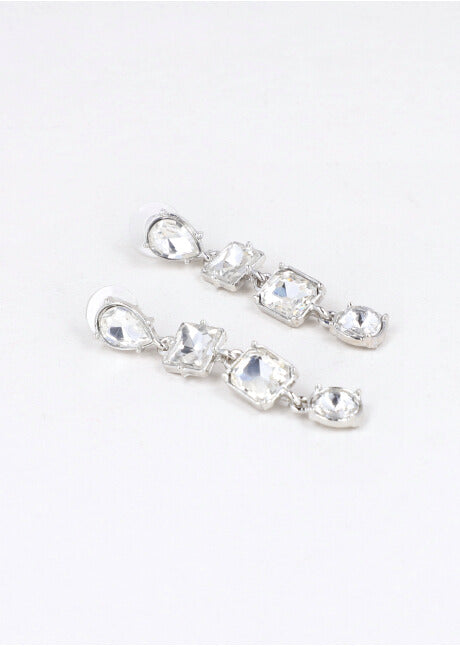 Crystal earrings SILVER