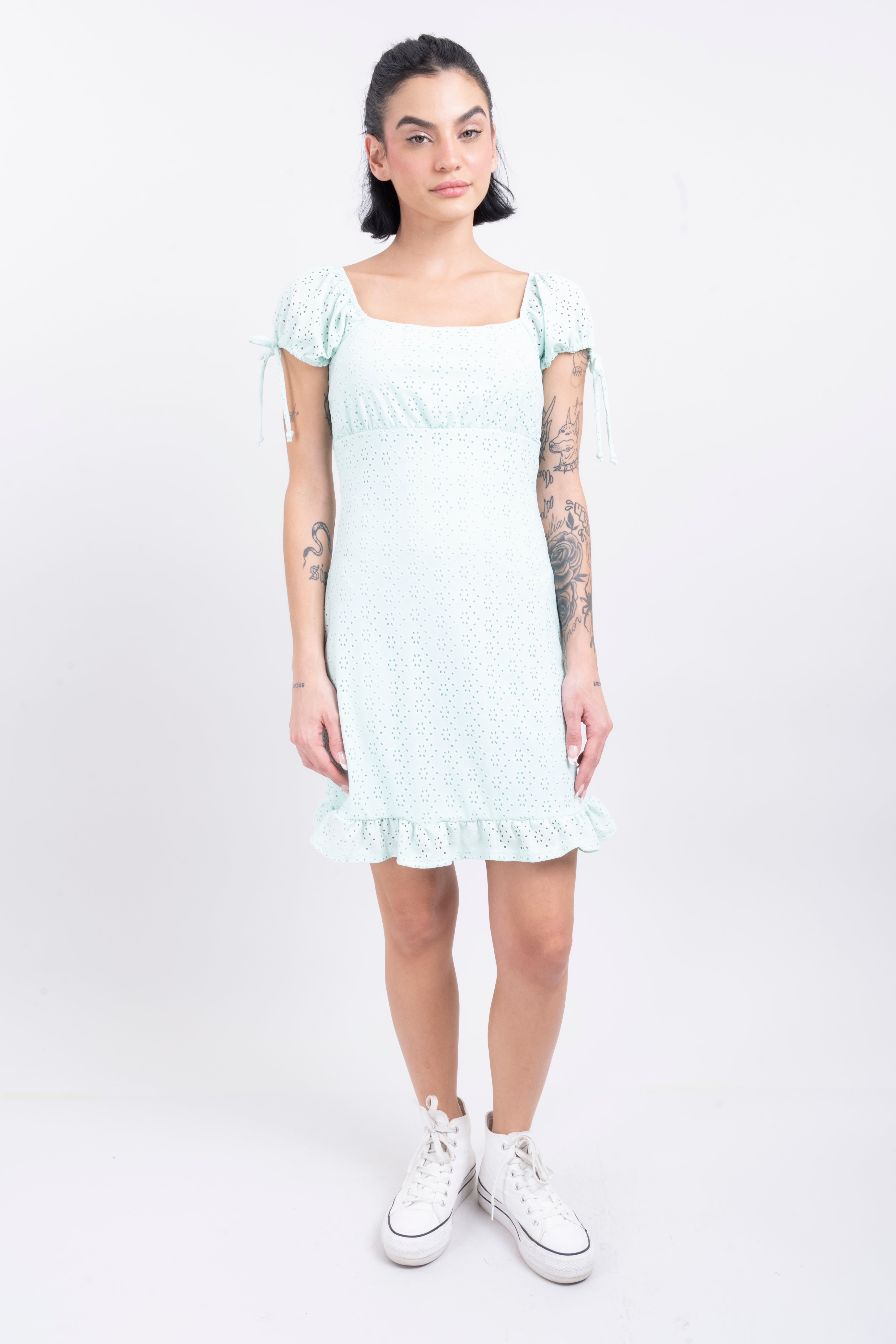 Mini Eyelet Olán dress MINT