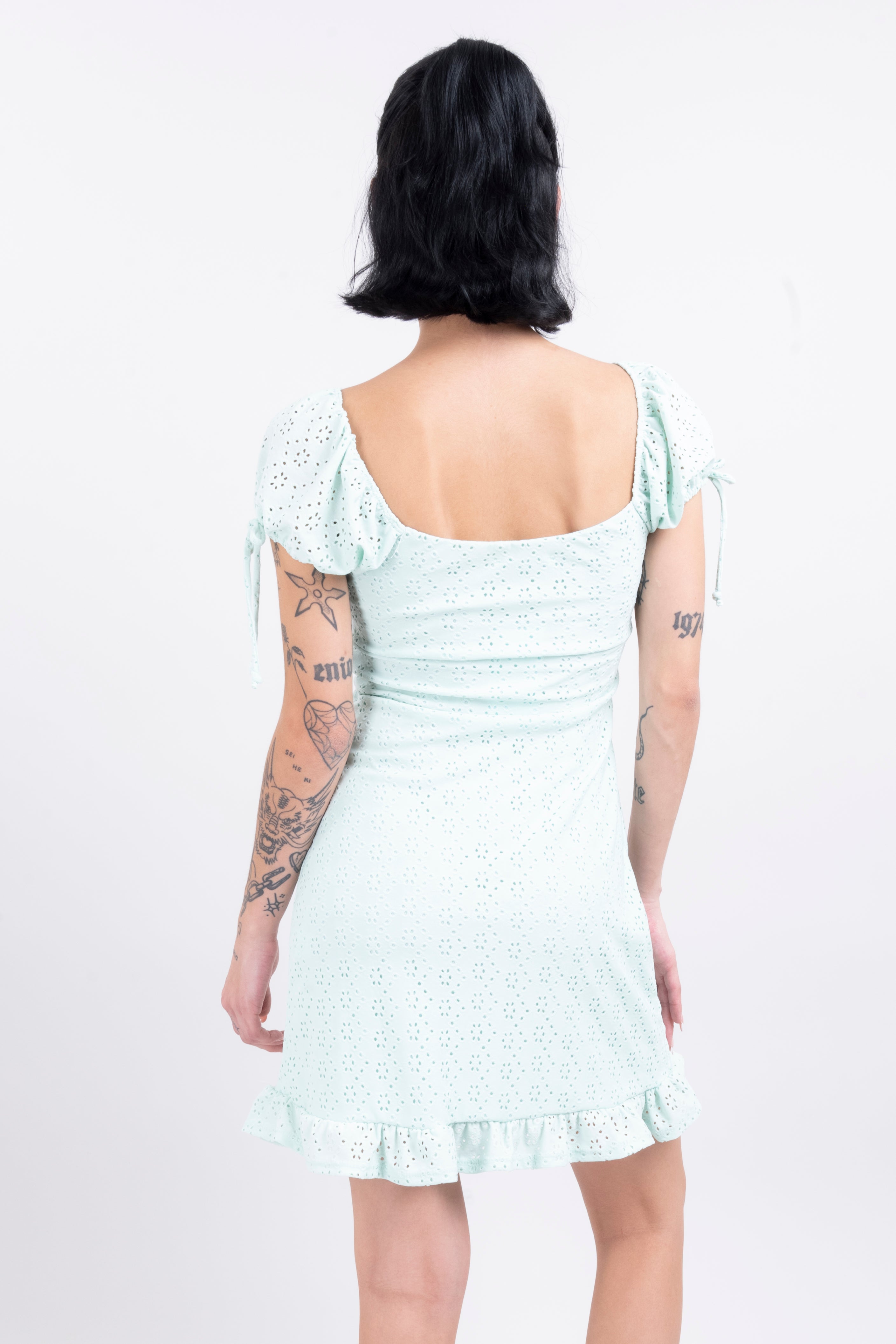 Mini Eyelet Olán dress MINT