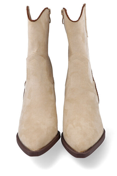 Suede cowboy botin Taupe