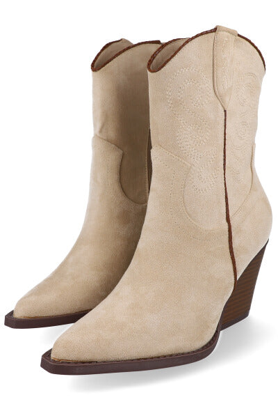 Suede cowboy botin Taupe