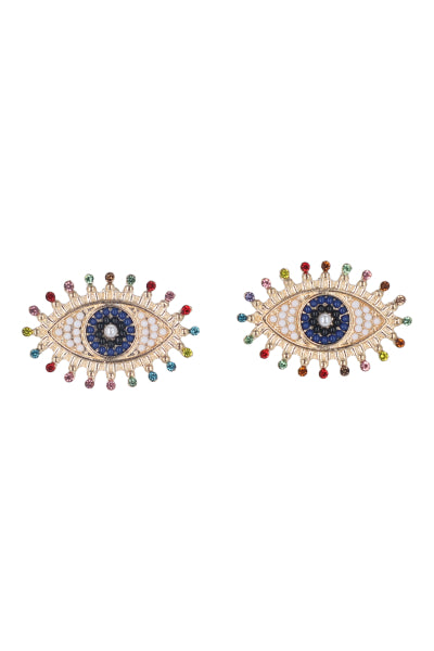 Aretes Studs Ojo Turco AZUL