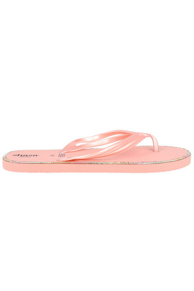 Flip Flop Chinela Nudo Brillos ORO ROSA