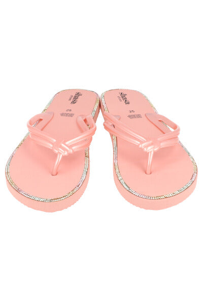 Flip Flop Chinela Nudo Brillos ORO ROSA