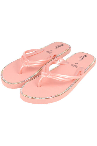 Flip Flop Chinela Nudo Brillos ORO ROSA