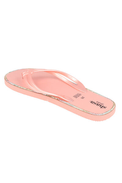 Flip Flop Chinela Nudo Brillos ORO ROSA