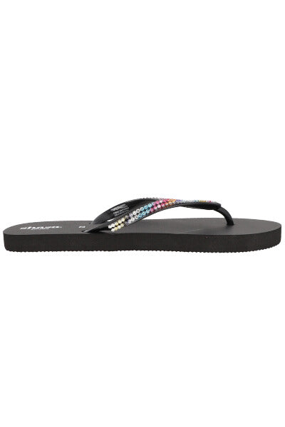 Flip flop cintas brillos NEGRO