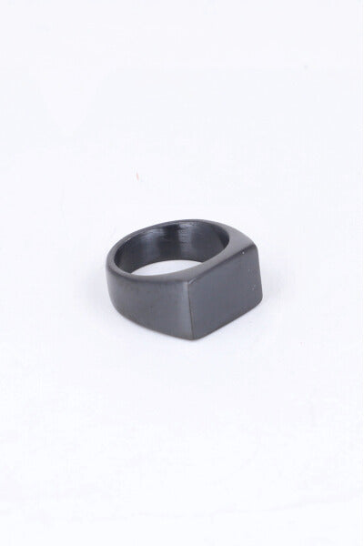 Anillo acero plano NEGRO