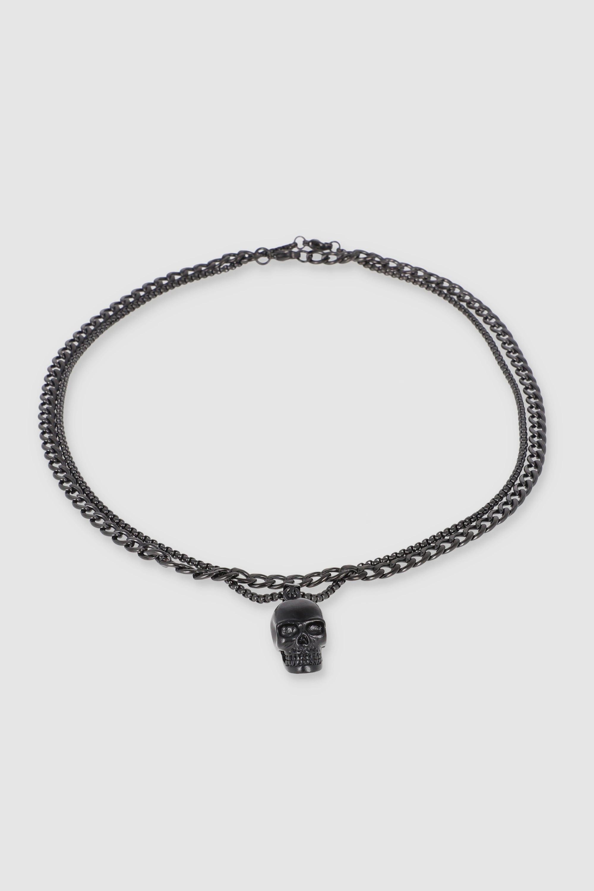 Set Cadena Calavera NEGRO