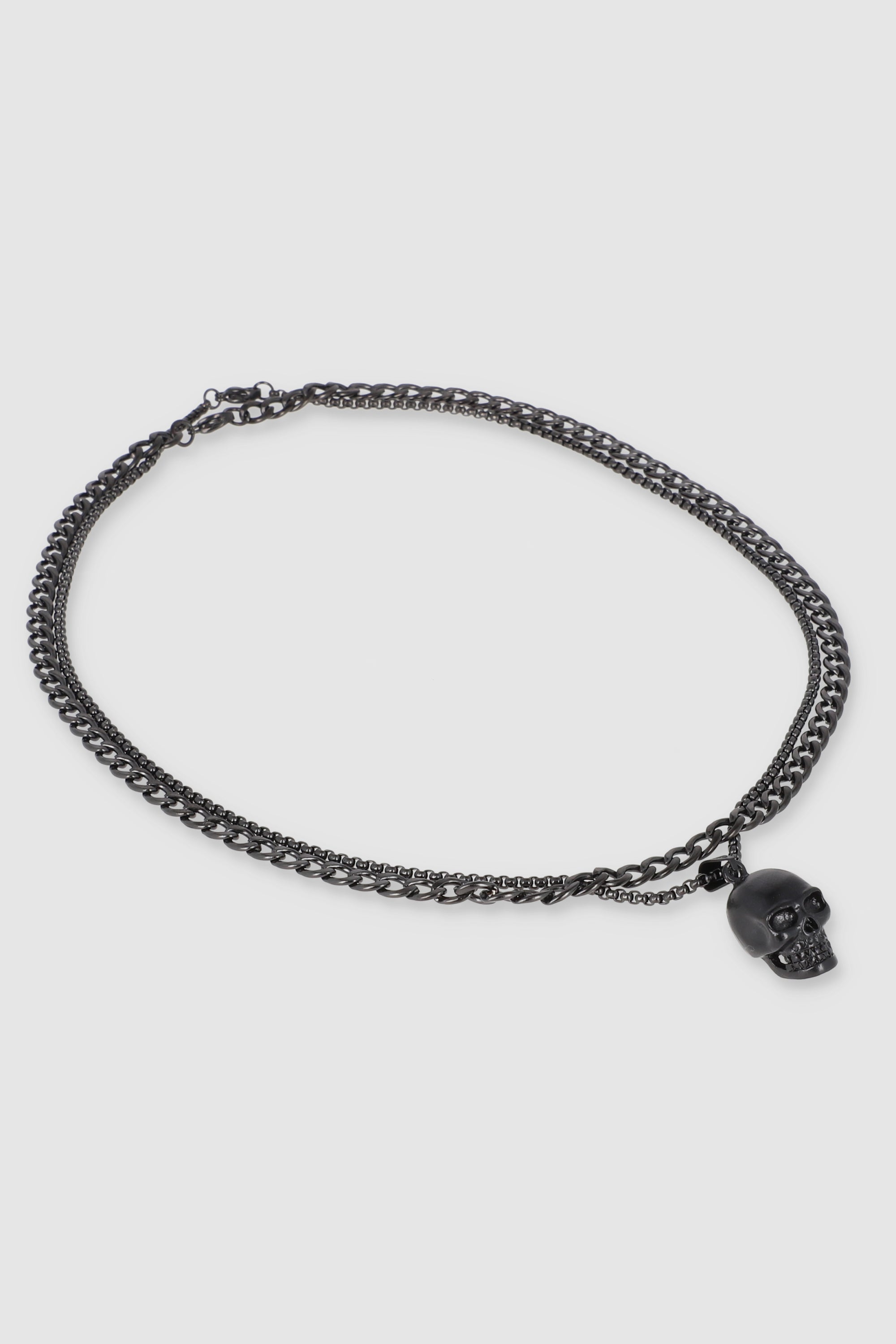 Set Cadena Calavera NEGRO