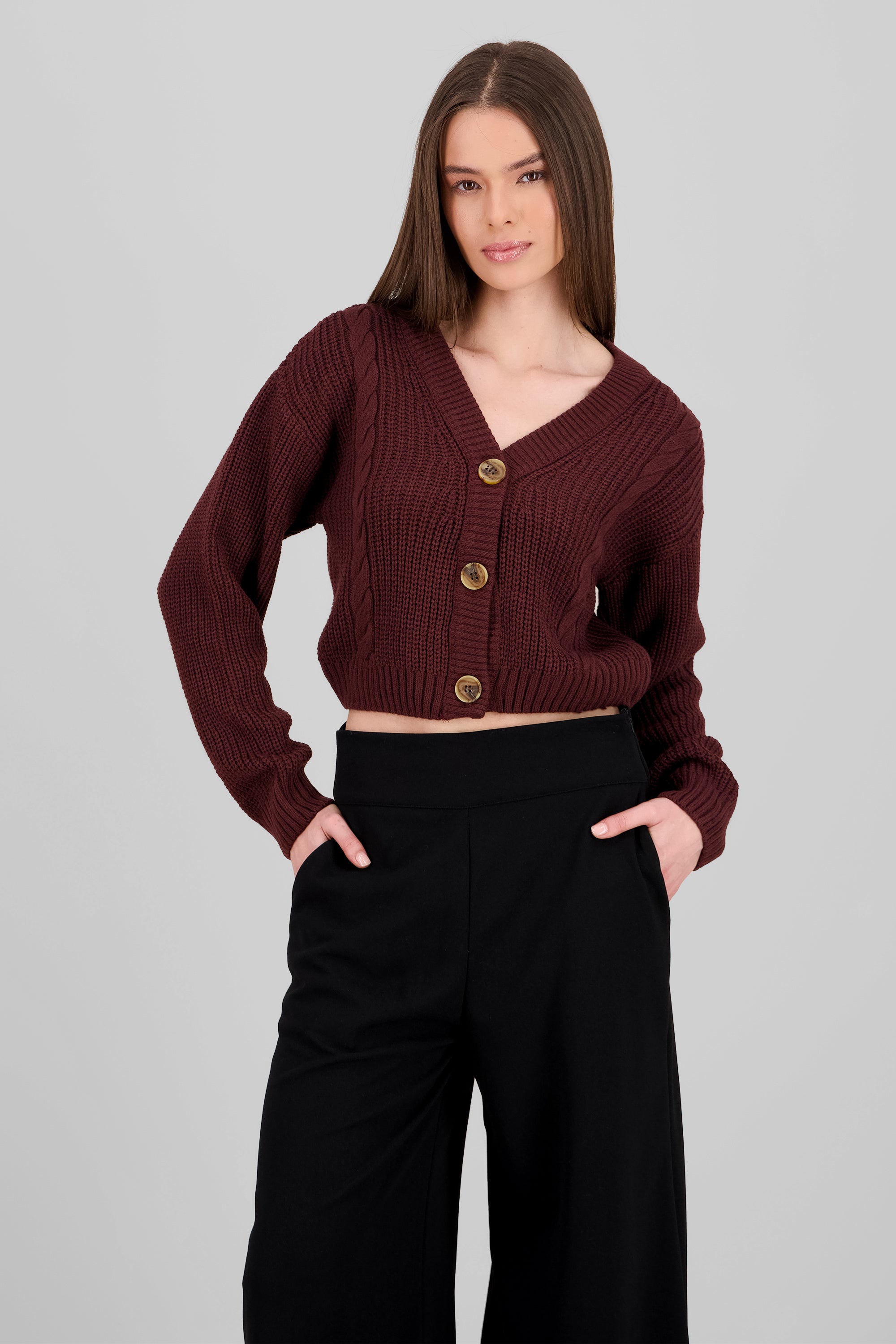 Cárdigan Tejido Punto Botones UVA