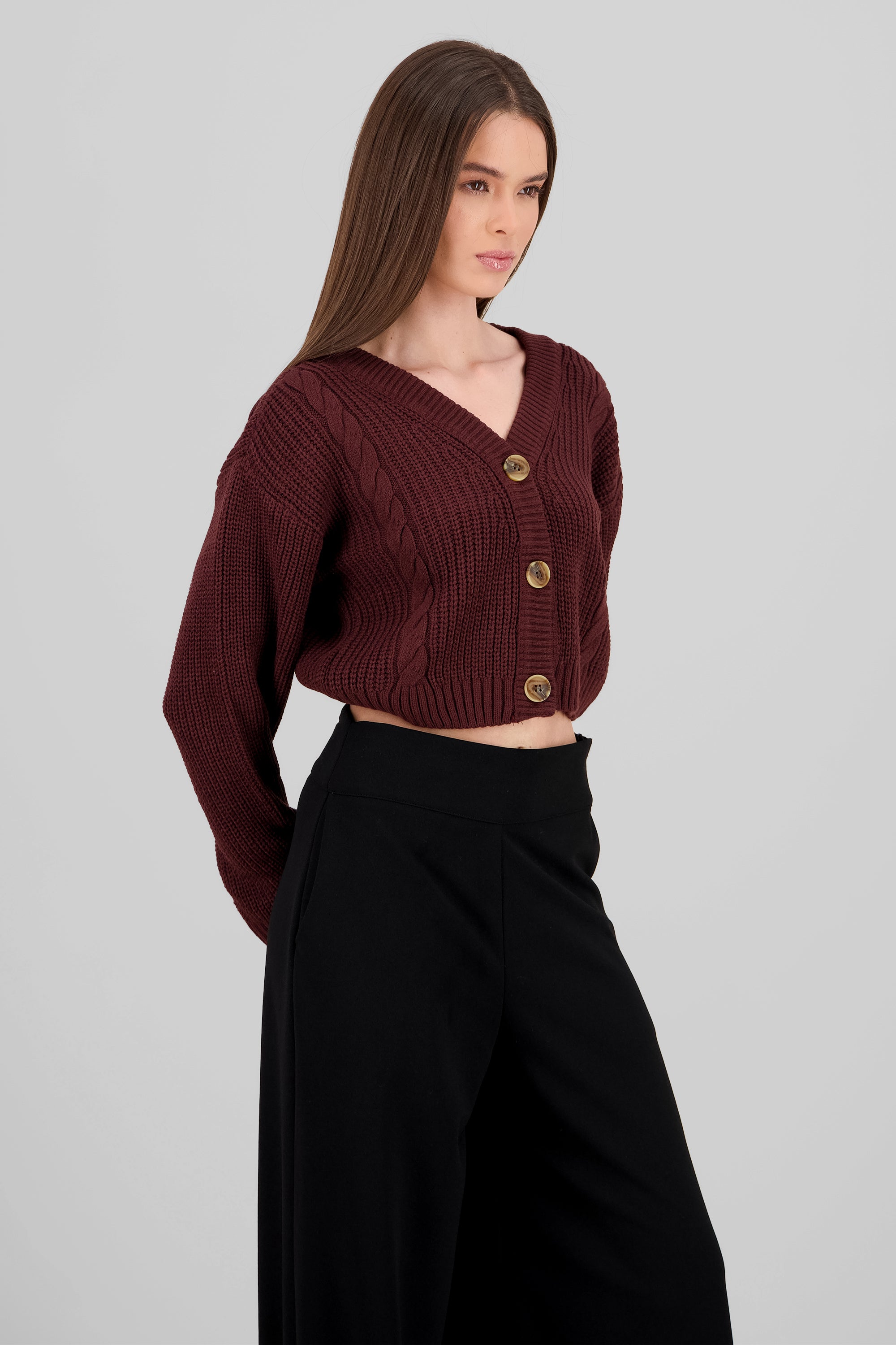 Cárdigan Tejido Punto Botones UVA